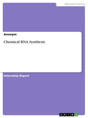 cover image of Chemical RNA Synthesis